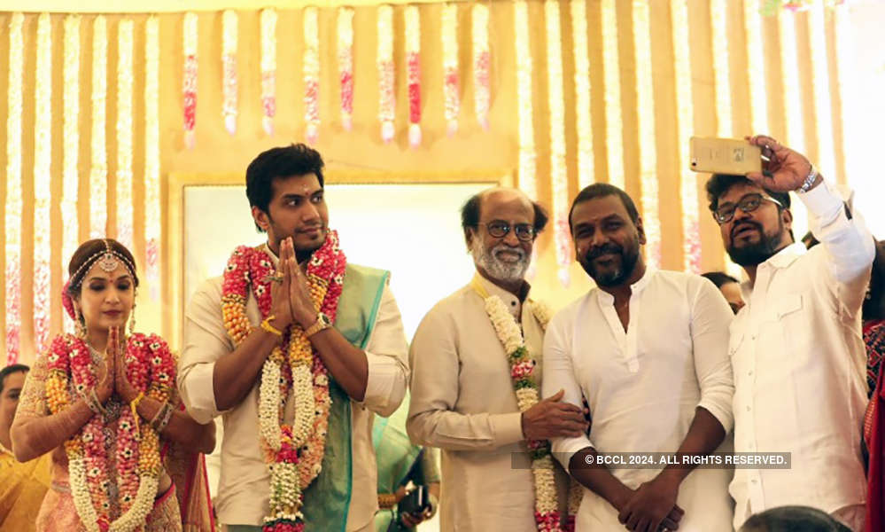 Inside pictures from Soundarya Rajinikanth's starry wedding reception