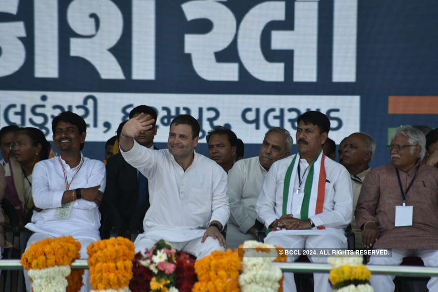 Rahul Gandhi kissed by woman at Gujarat rally on Valentine's Day