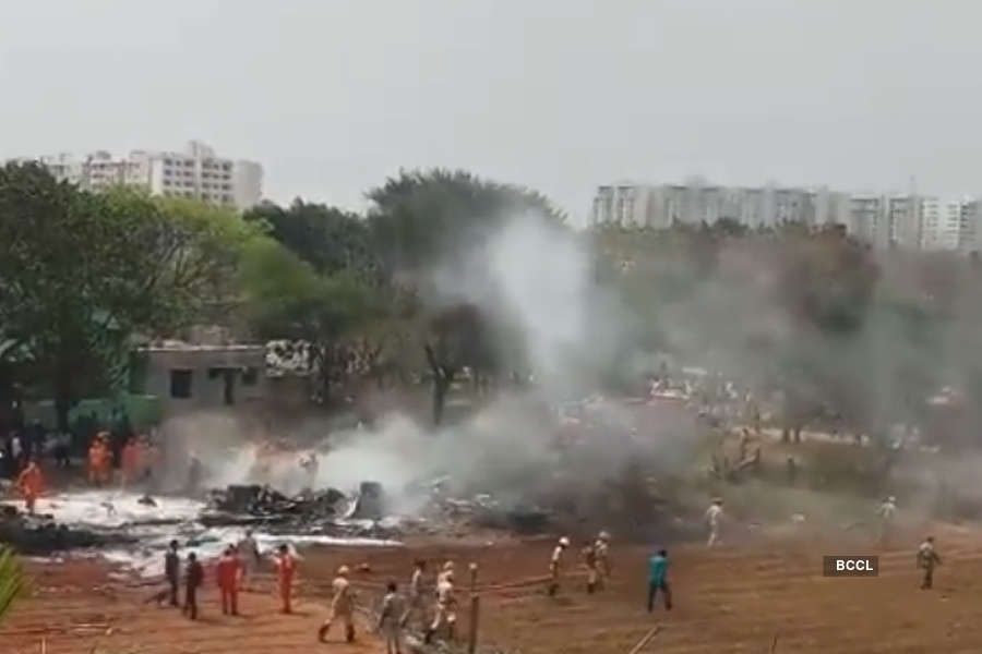 One pilot dead as two jets crash in Bengaluru