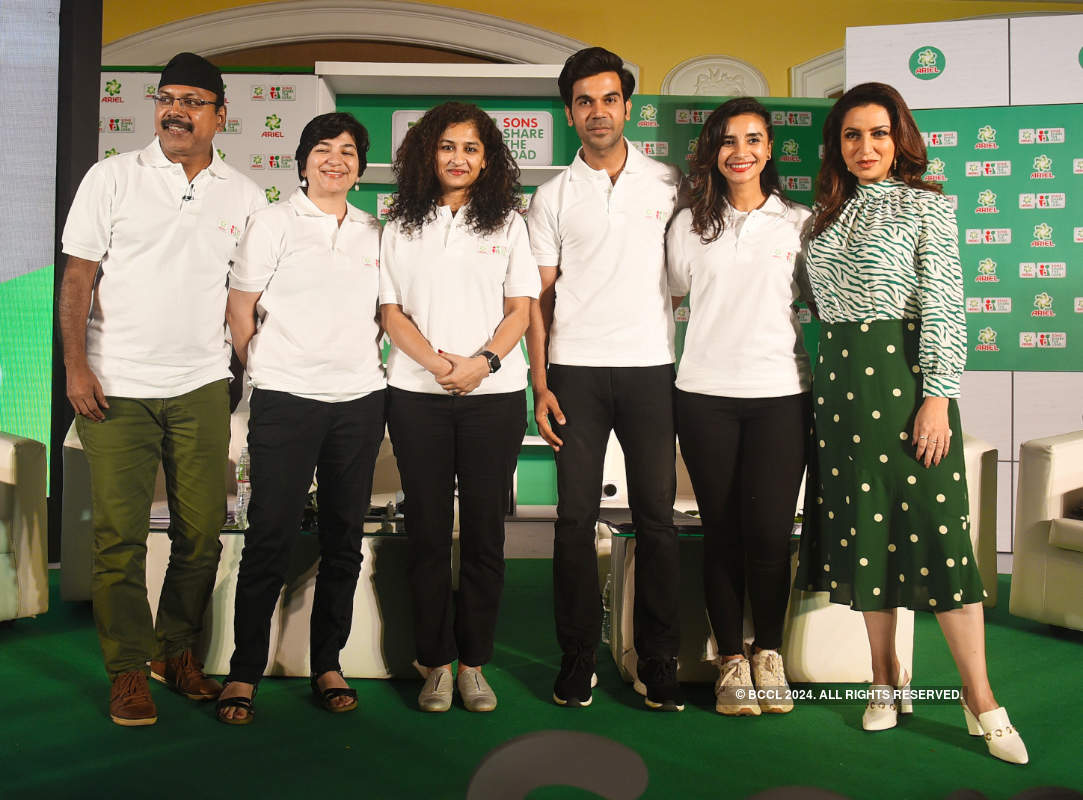 Rajkummar Rao and Patralekha attend 'Sons Share The Load' campaign