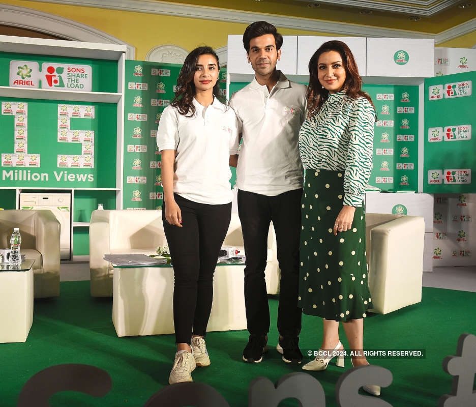 Rajkummar Rao and Patralekha attend 'Sons Share The Load' campaign