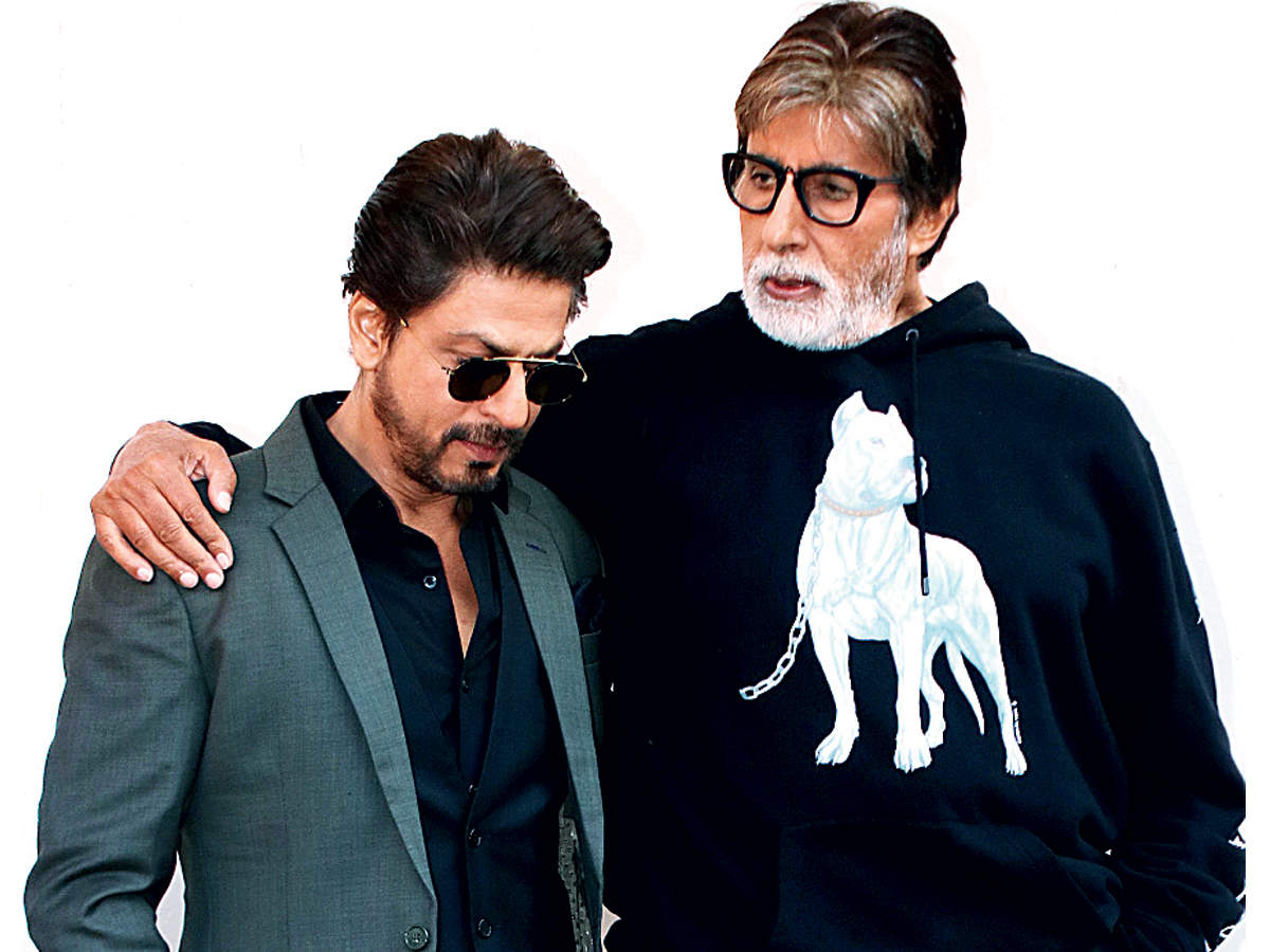 Amitabh Bachchan and Shah Rukh Khan shoot a conversational video for their film Badla