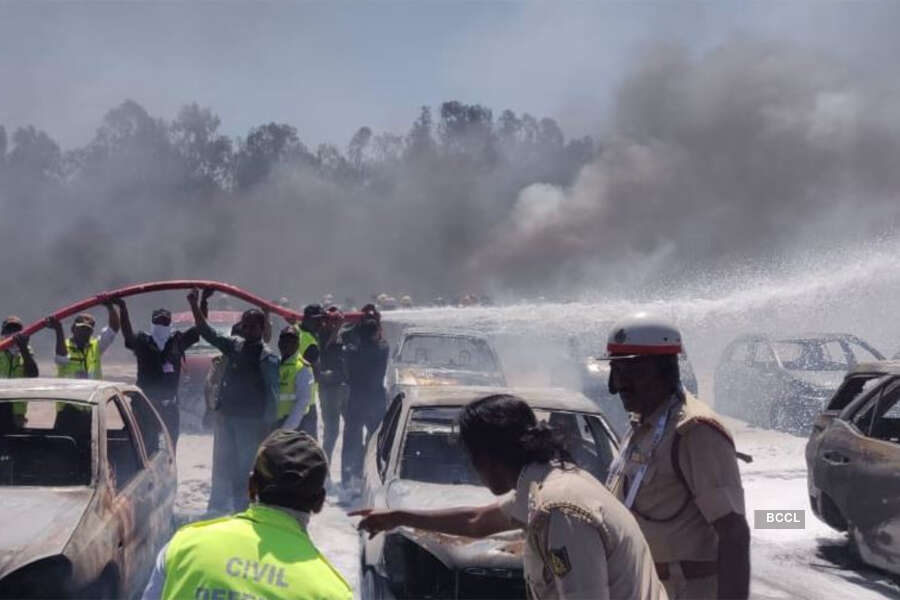 At least 150 cars gutted in fire near venue of Aero India 2019