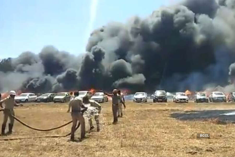 At least 150 cars gutted in fire near venue of Aero India 2019