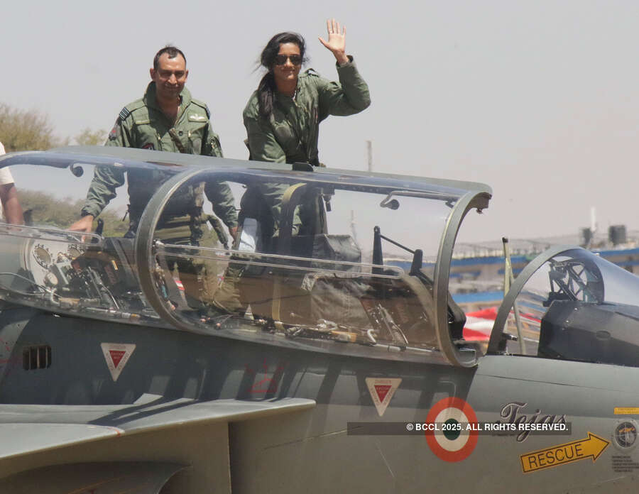 PV Sindhu flies in HAL's Tejas in Bengaluru