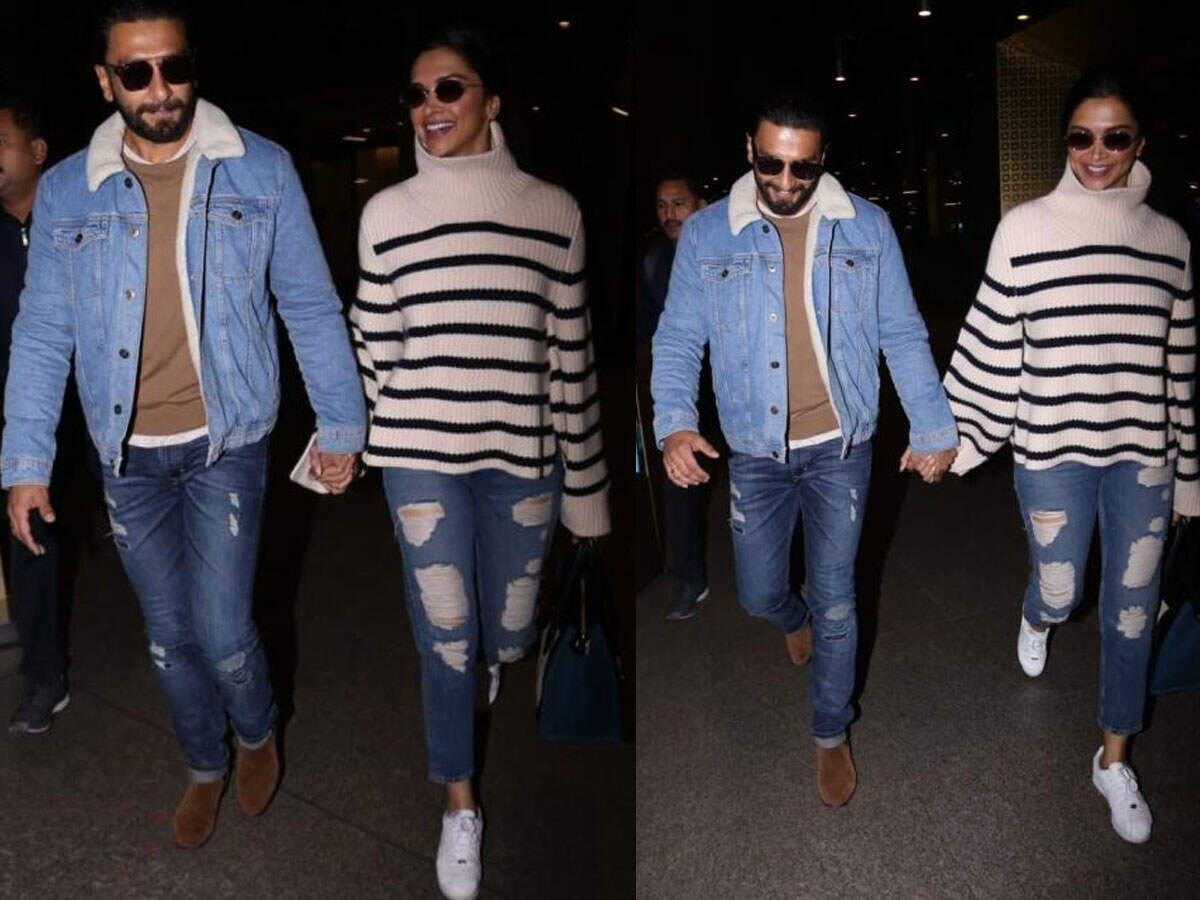 Couple goals: Deepika spotted at theatre wearing jacket with Ranveer Singh's  picture