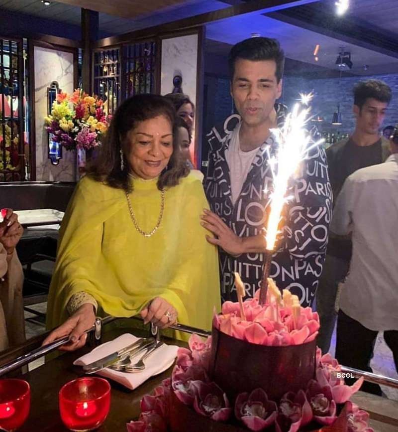 Karan Johar hosts a starry birthday party for mommy Hiroo
