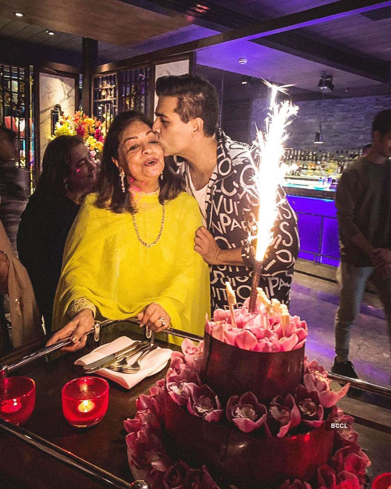 Karan Johar hosts a starry birthday party for mommy Hiroo