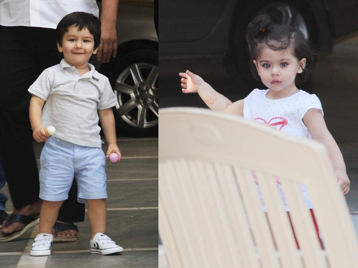​Photos: Taimur Ali Khan and Inaaya Naumi Kemmu look adorable as they play around with each other