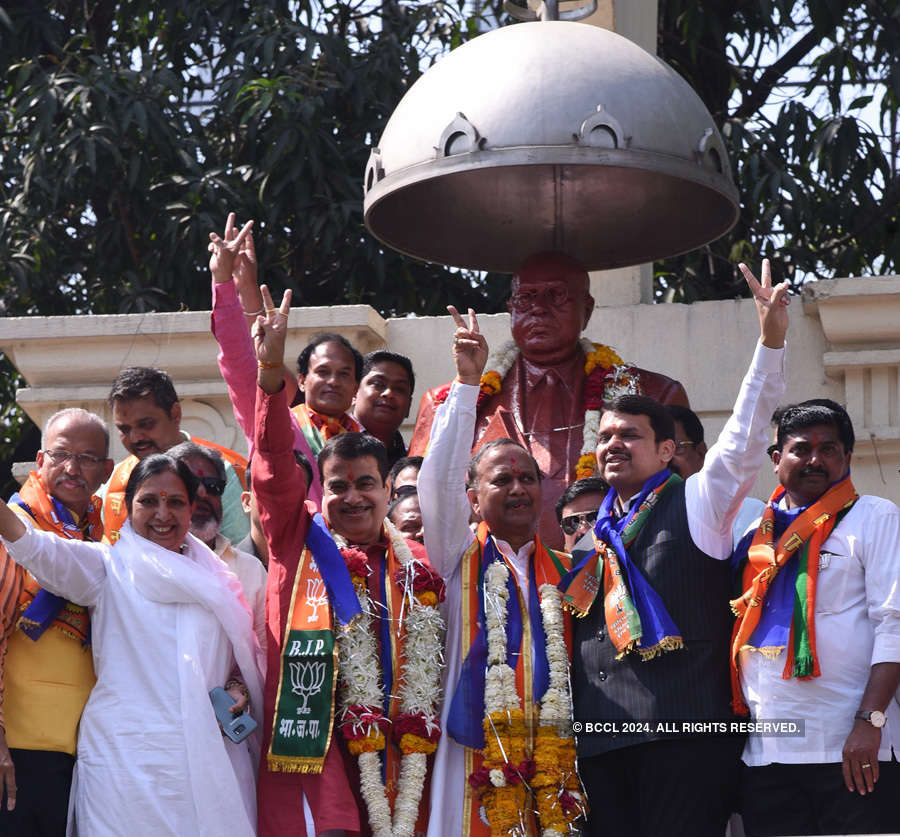 Union Minister Nitin Gadkari files nomination