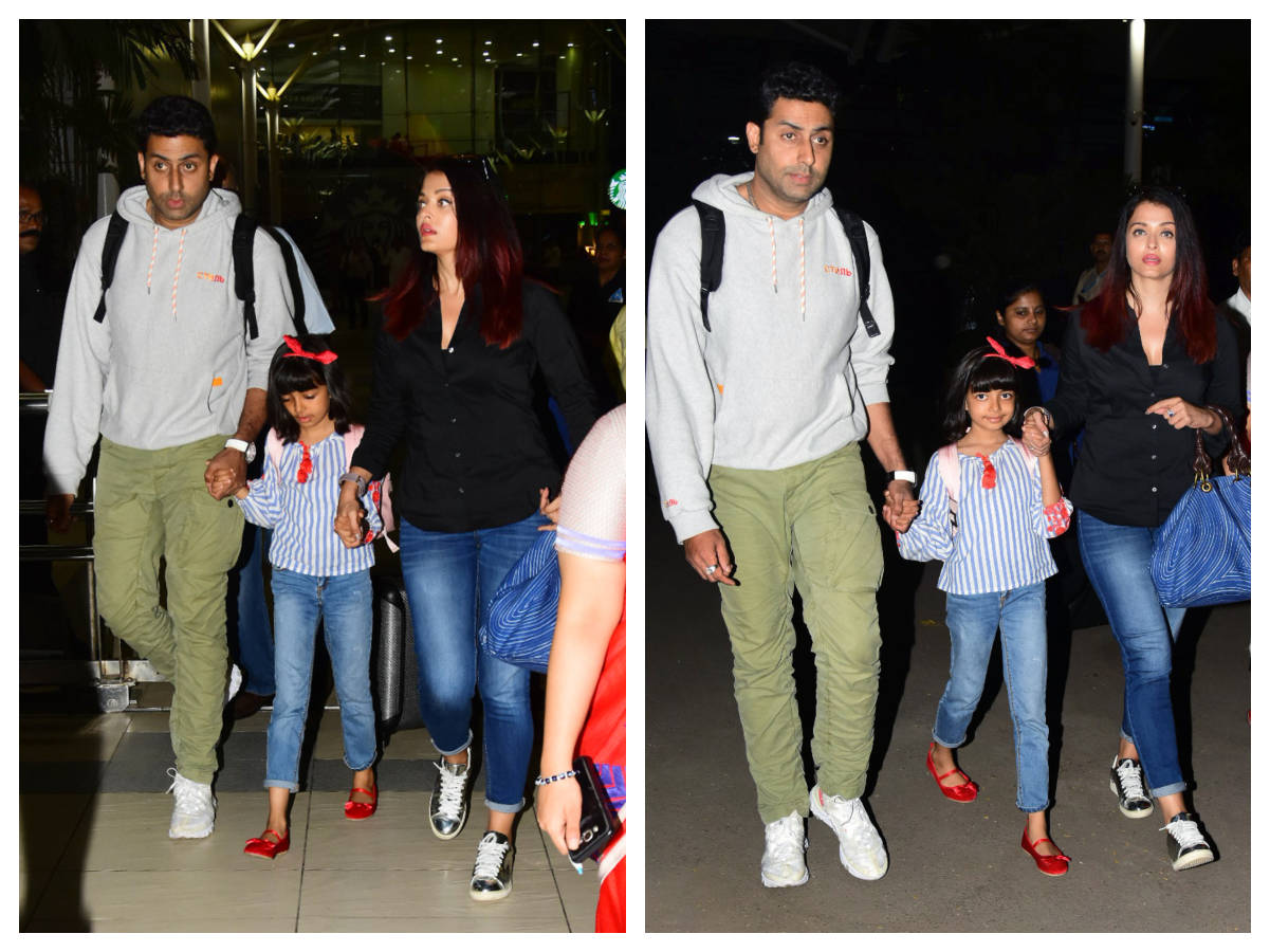 Aishwarya, Abhishek Bachchan return from their Goa vacation with daughter  Aaradhya. See pics, video