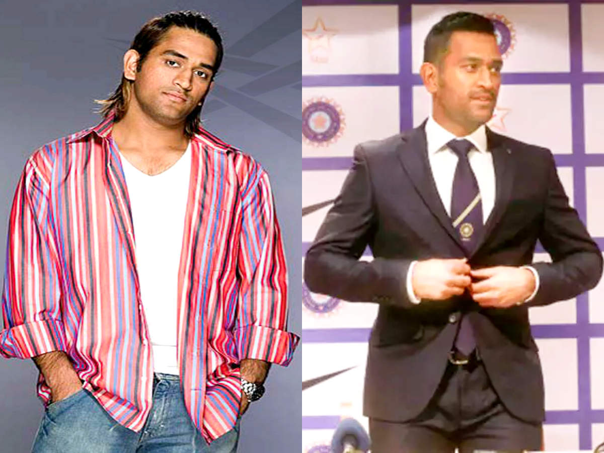 Ms Dhoni S Style Evolution Is So Inspiring The Times Of India Ms dhoni had long hair in the early days of his career. style evolution is so inspiring