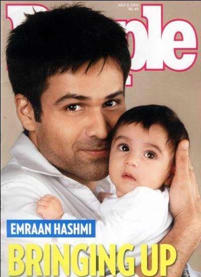 Celebs with their kids on mag cover