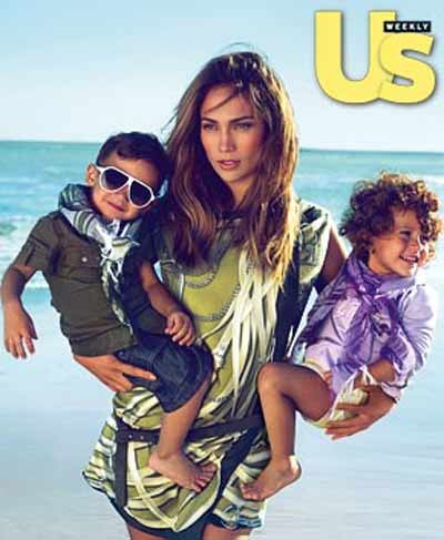 Celebs with their kids on mag cover