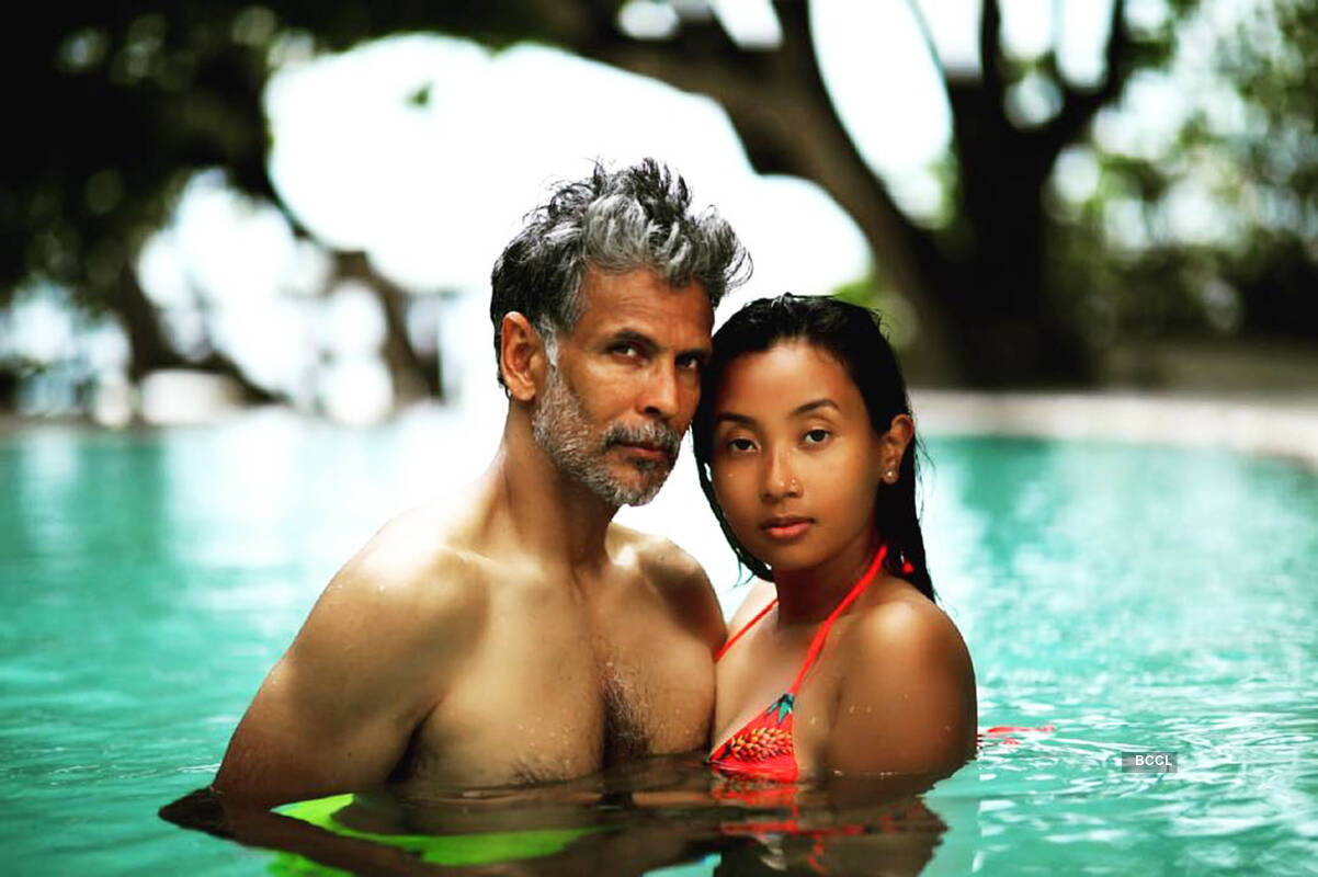 Cosy and romantic pictures of Milind Soman and Ankita Konwar from their beach vacation