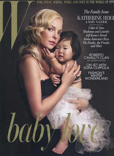Celebs with their kids on mag cover