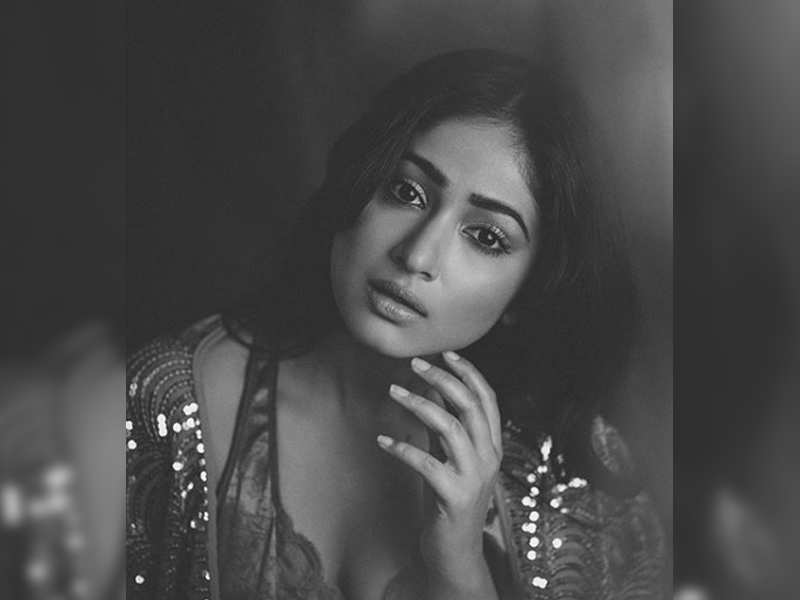 Pranali Ghogare looks like a vision in this black and white photo