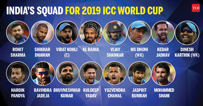 India Squad For The Icc World Cup 2019 Karthik Rahul Make