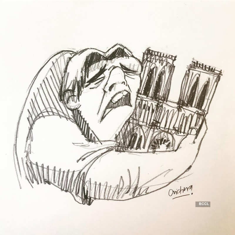 Notre-Dame Cathedral tribute pictures