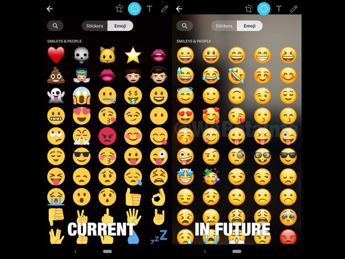 More options in emojis