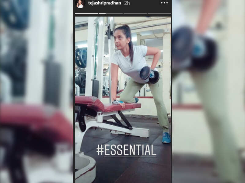 Tejashri Pradhan S Workout Picture Will Surely Motivate You To Hit The Gym