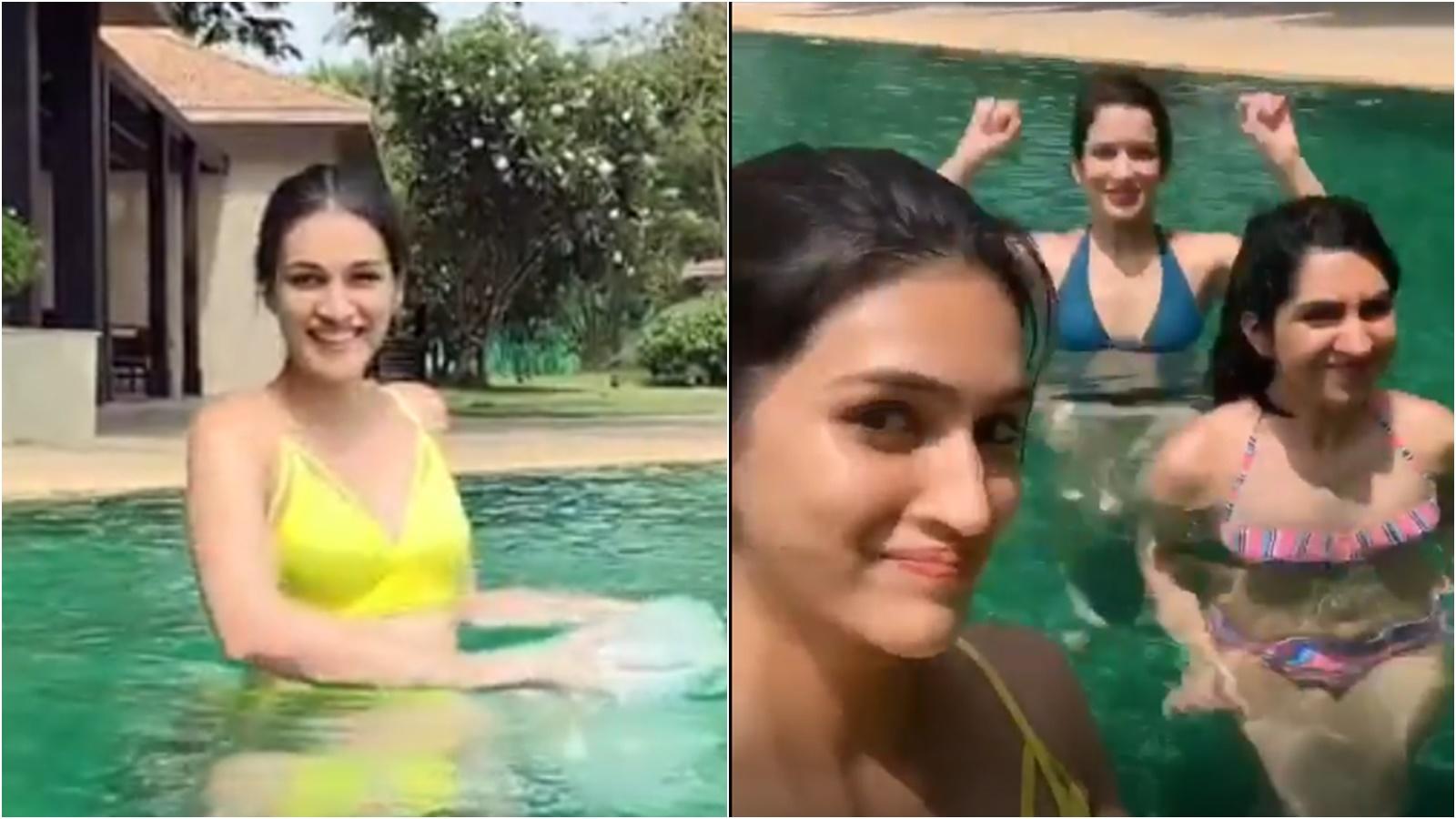 Kriti Sanon Ka Bf Video - Kriti Sanon looks super gorgeous in this yellow coloured bikini! | Hindi  Movie News - Bollywood - Times of India