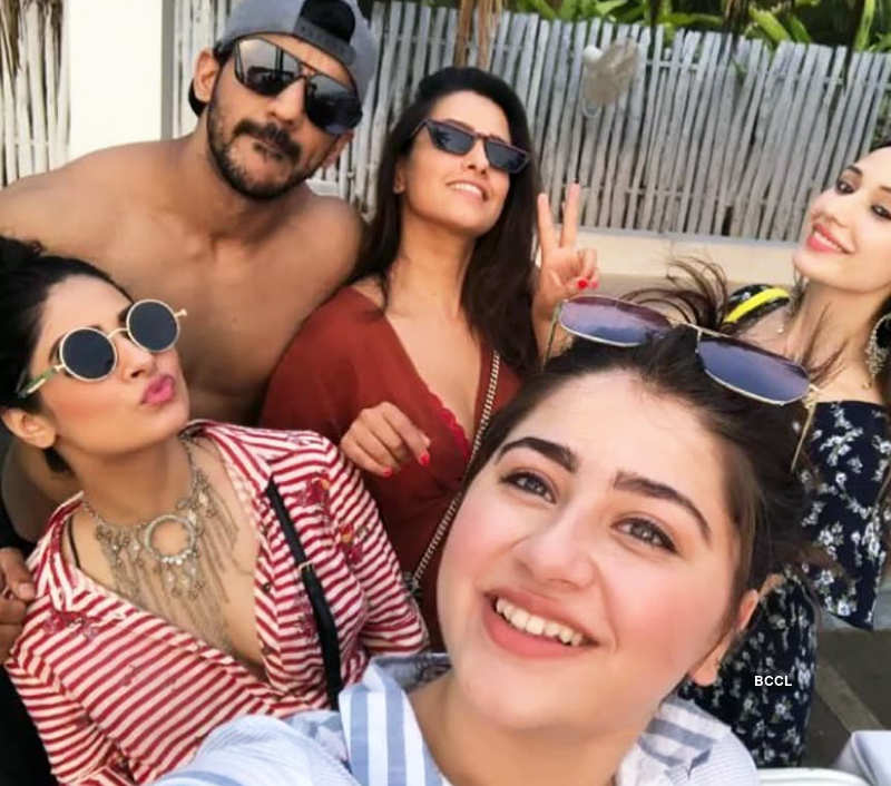 TV divas Anita Hassanandani, Aditi Bhatia & Krishna Mukherjee enjoy pool time in Goa