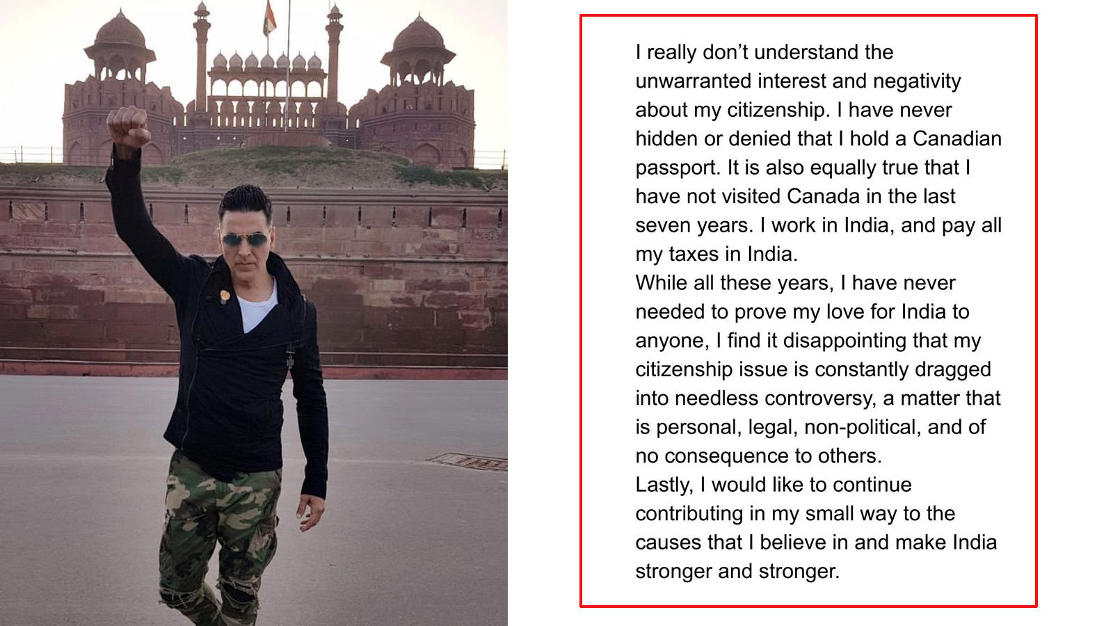   An old video of Akshay Kumar calling "Toronto is my home" becomes viral, the actor clarifies later 