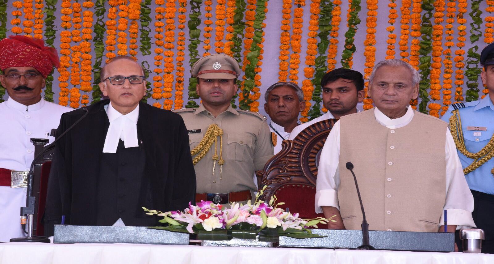 New Chief Justice of the Rajasthan High Court sworn in
