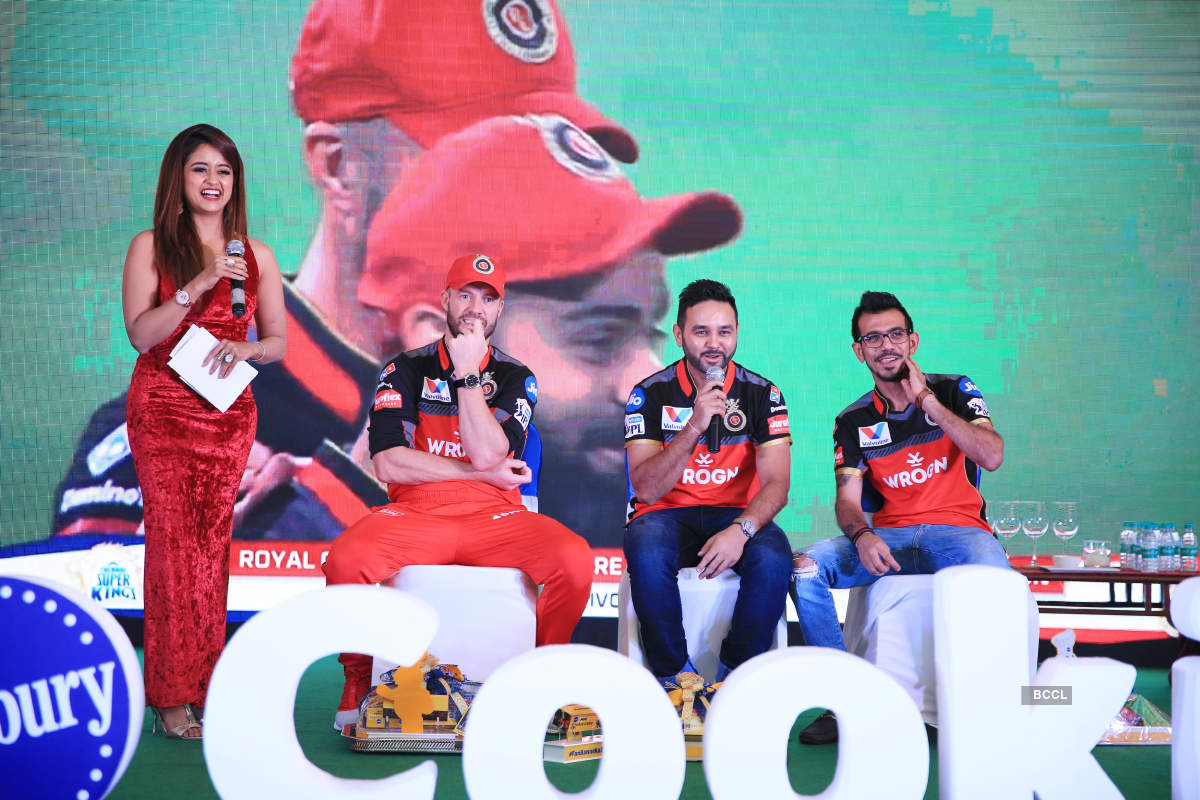 'Royal Challengers Bangalore' players attend an event