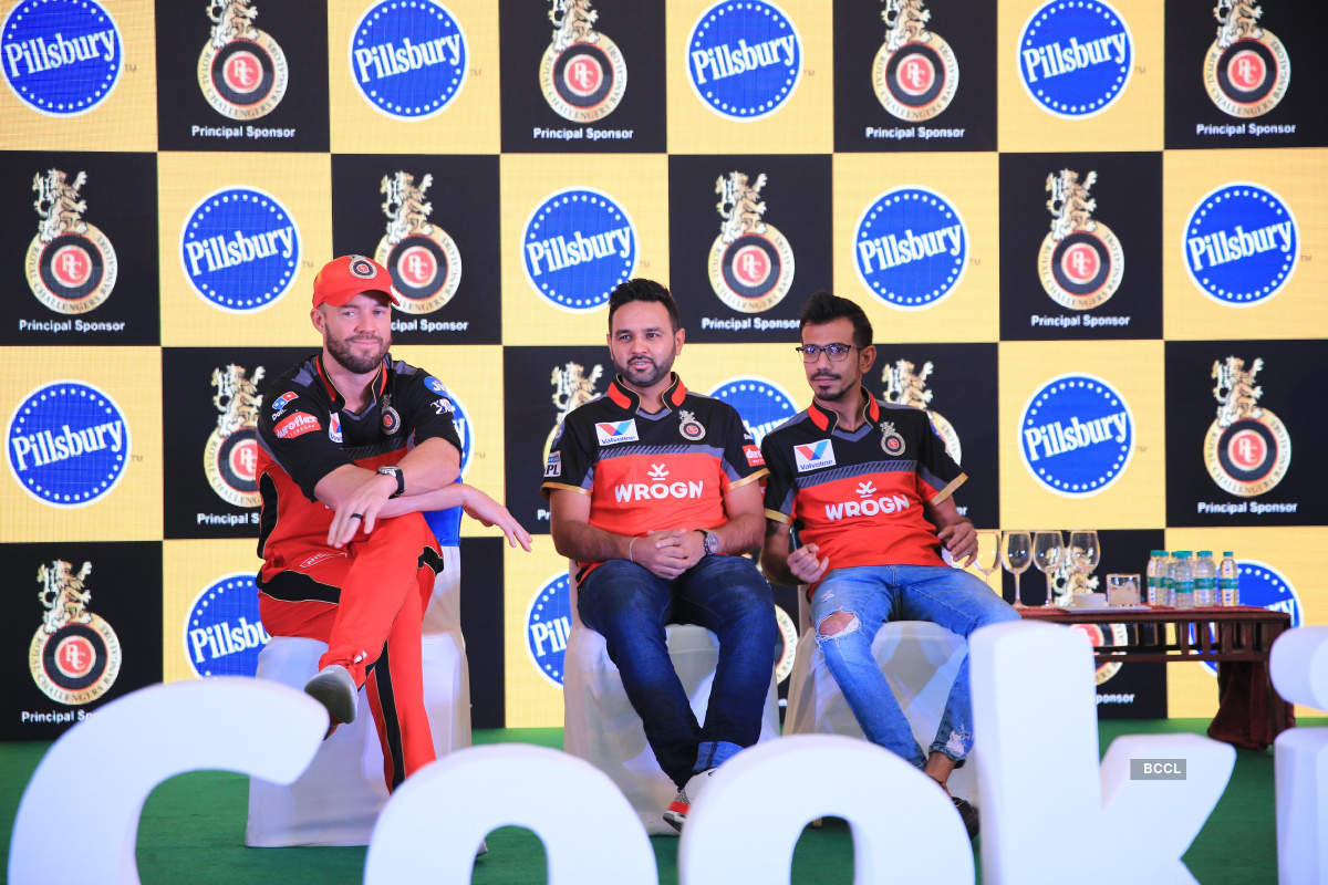 'Royal Challengers Bangalore' players attend an event