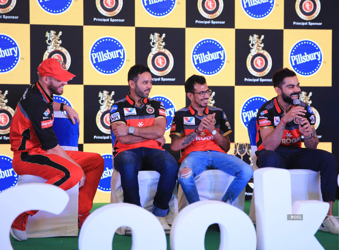 'Royal Challengers Bangalore' players attend an event