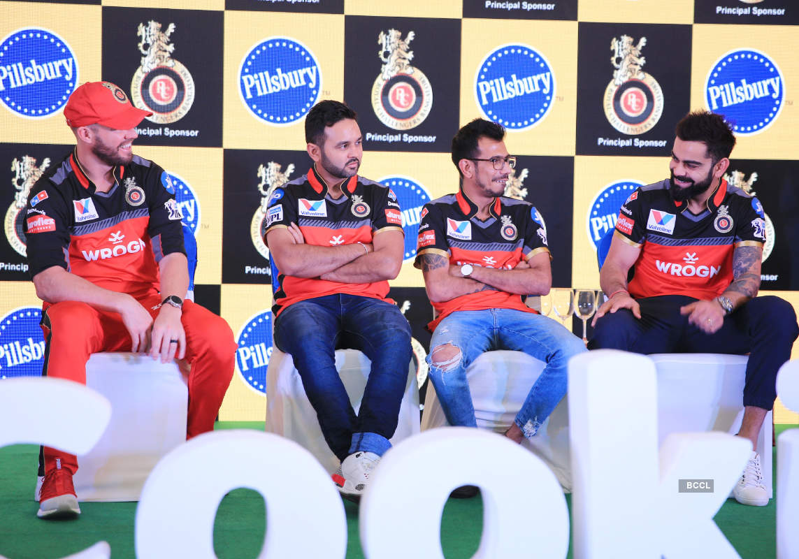 'Royal Challengers Bangalore' players attend an event
