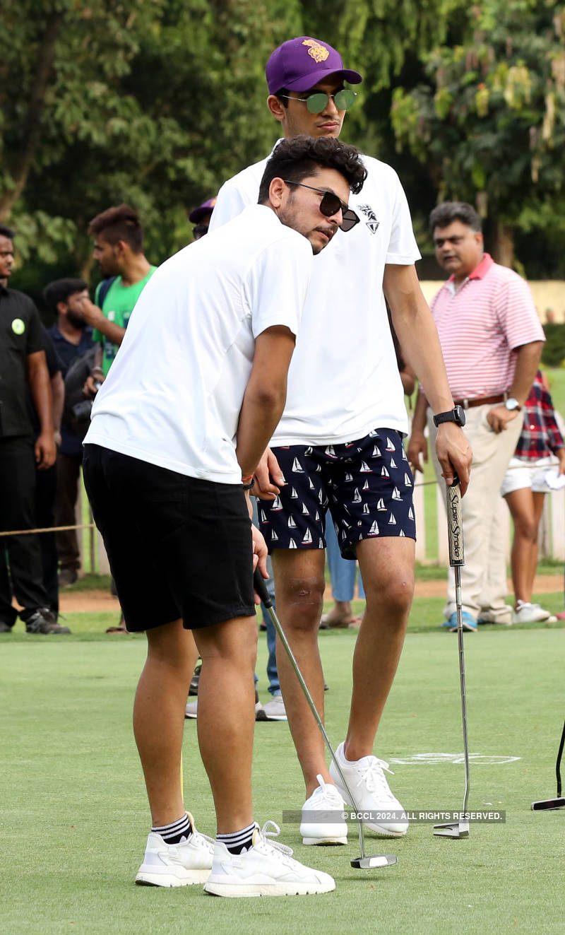 'Kolkata Knight Riders' attend a charity golf event