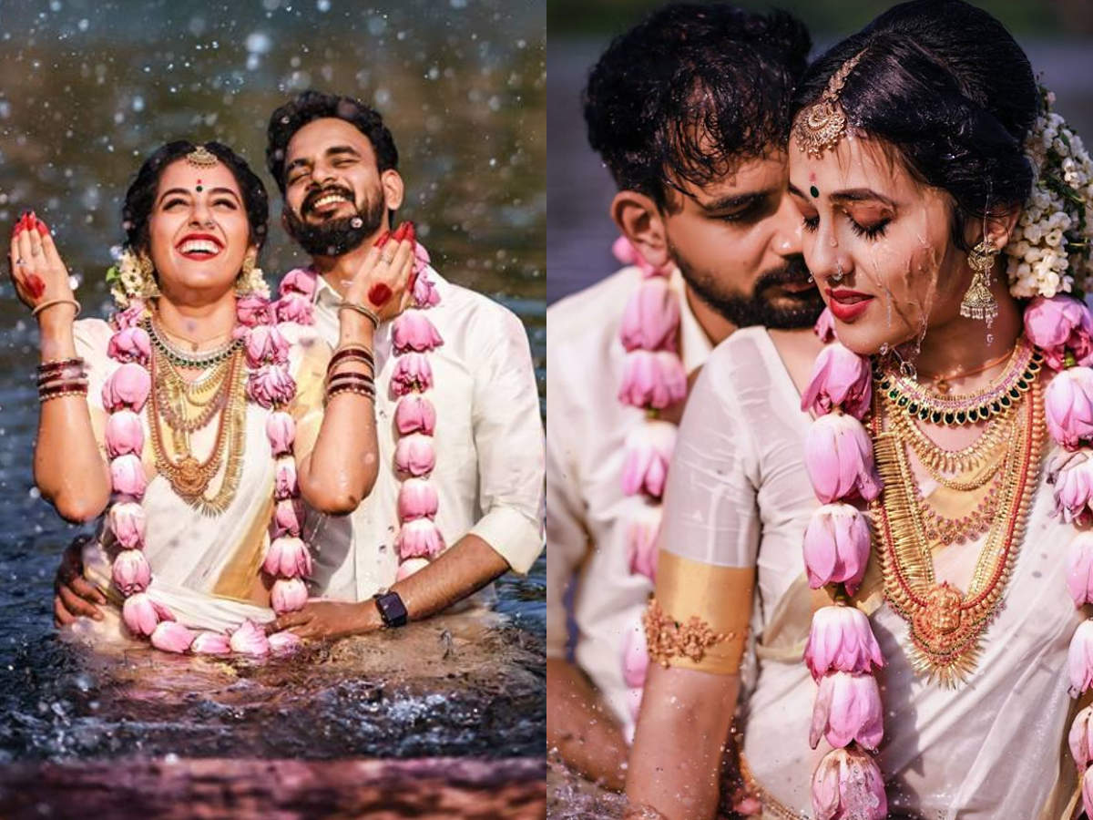 This South Indian couple's wedding shoot in traditional wedding ...