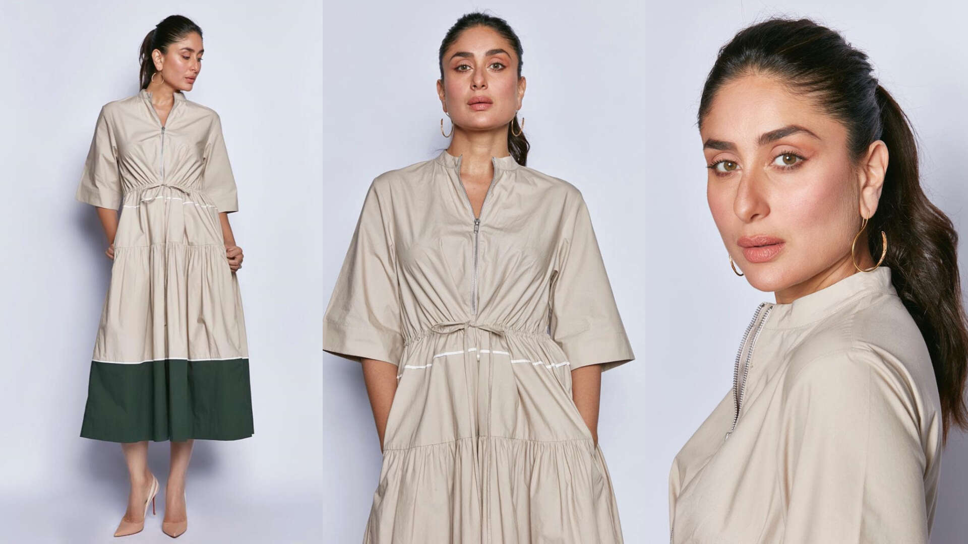 Kareena Kapoor Khan pulls off a summer ready look in a chic two-toned dress