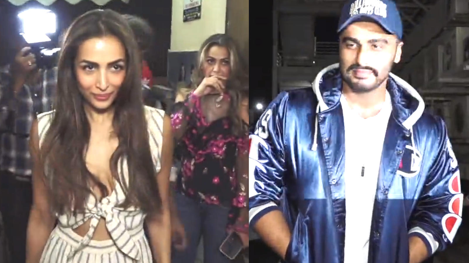   Malaika Arora and Arjun Kapoor arrive separately for a film screening 