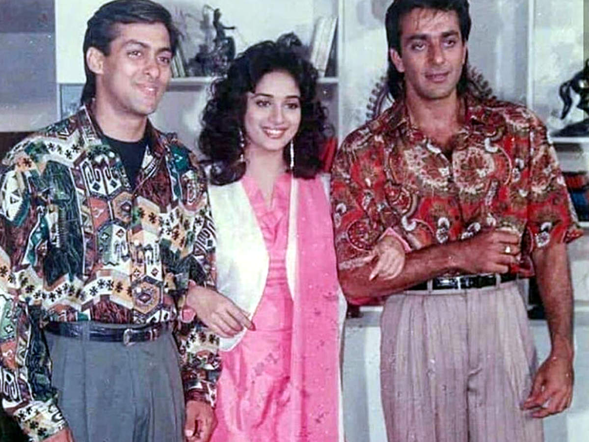 Happy Birthday Madhuri: A throwback picture from the sets of 'Saajan'