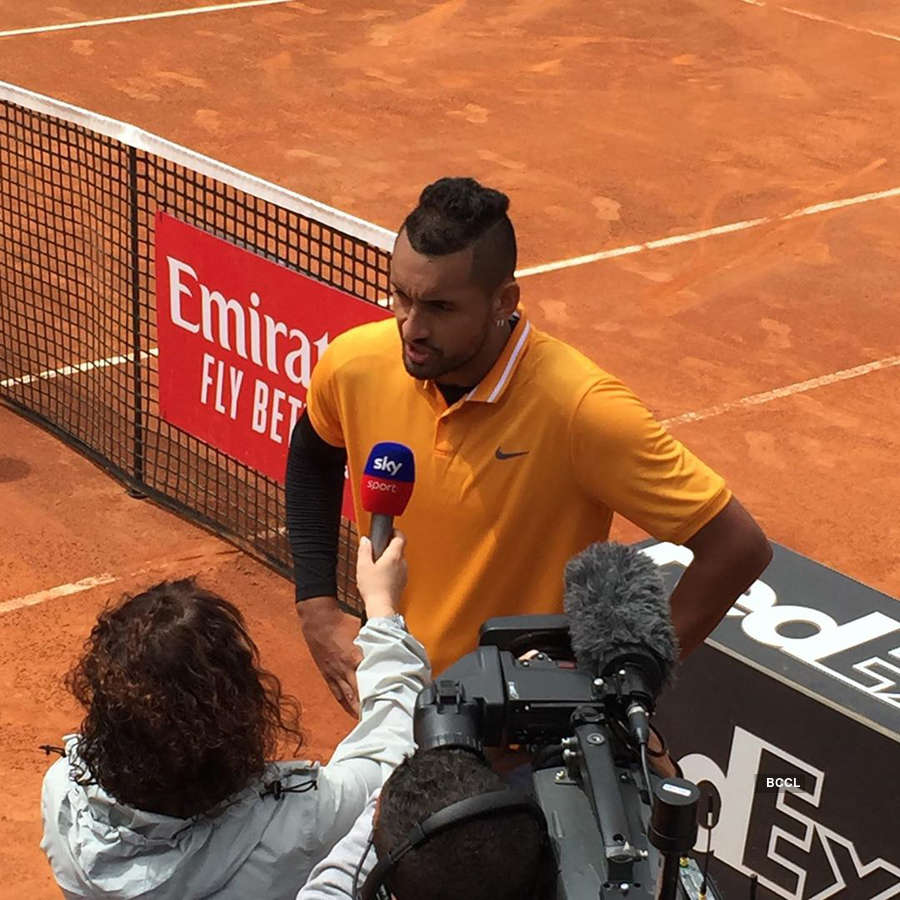Nick Kyrgios smashes racket, gets suspended