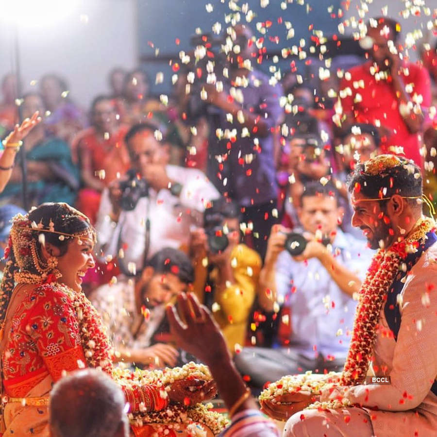 Indian cricketer Hanuma Vihari and Preeti Raj's wedding pictures