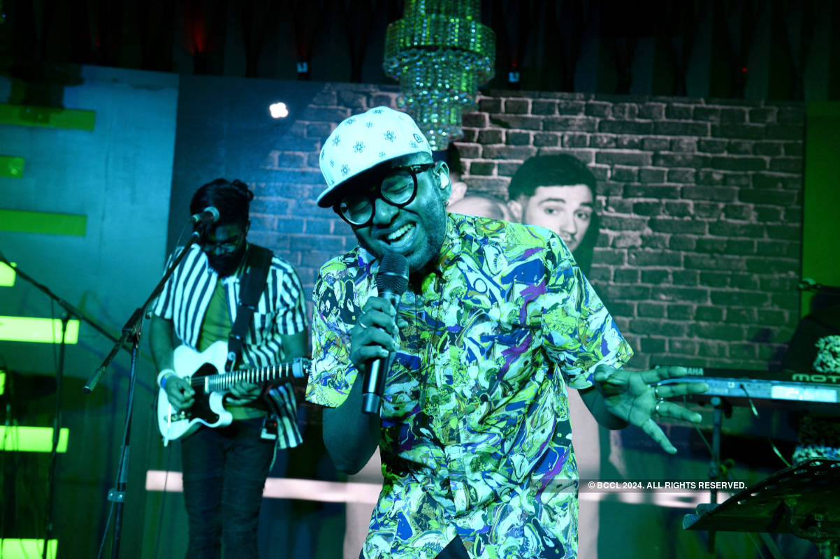 Benny Dayal and Clean Bandit perform at a music concert