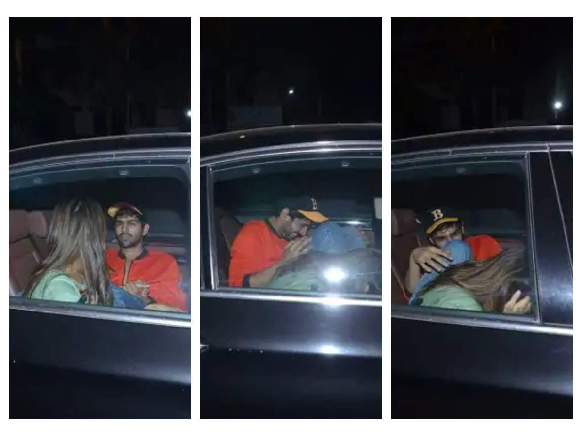 Photos: Sara Ali Khan hides her face in the car as was snapped holding hands with Kartik Aaryan
