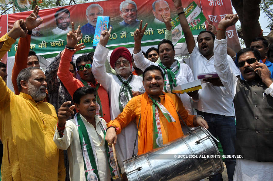 #VerdictWithTimes: BJP workers celebrate across India as NDA heads for landslide win