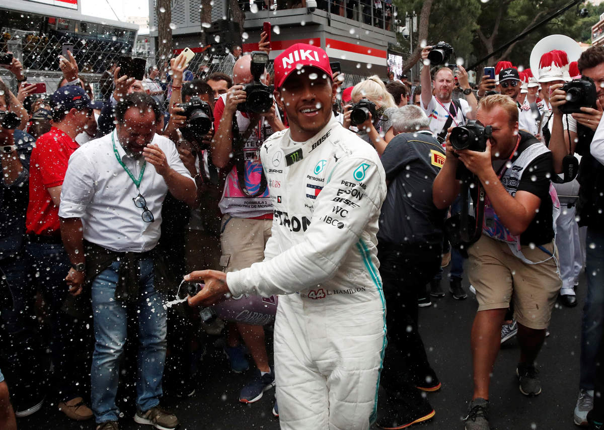 Hamilton wins Monaco GP, Sergio Perez almost runs over track official