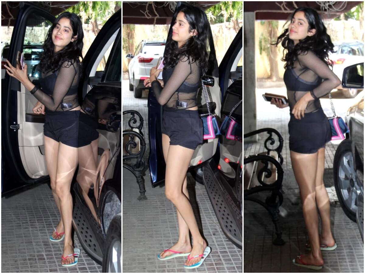 Photos: Janhvi Kapoor raises the mercury levels in a sheer black top