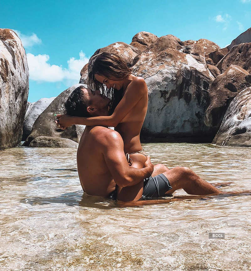 Intimate pictures of golfer Brooks Koepka and GF Jena Sims