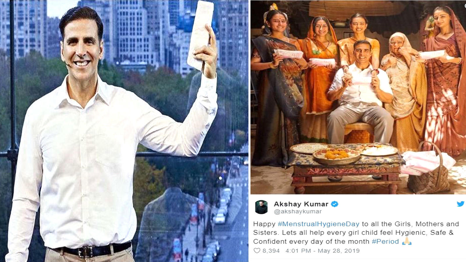   World Day of Menstrual Hygiene: Akshay Kumar shares a beautiful message 