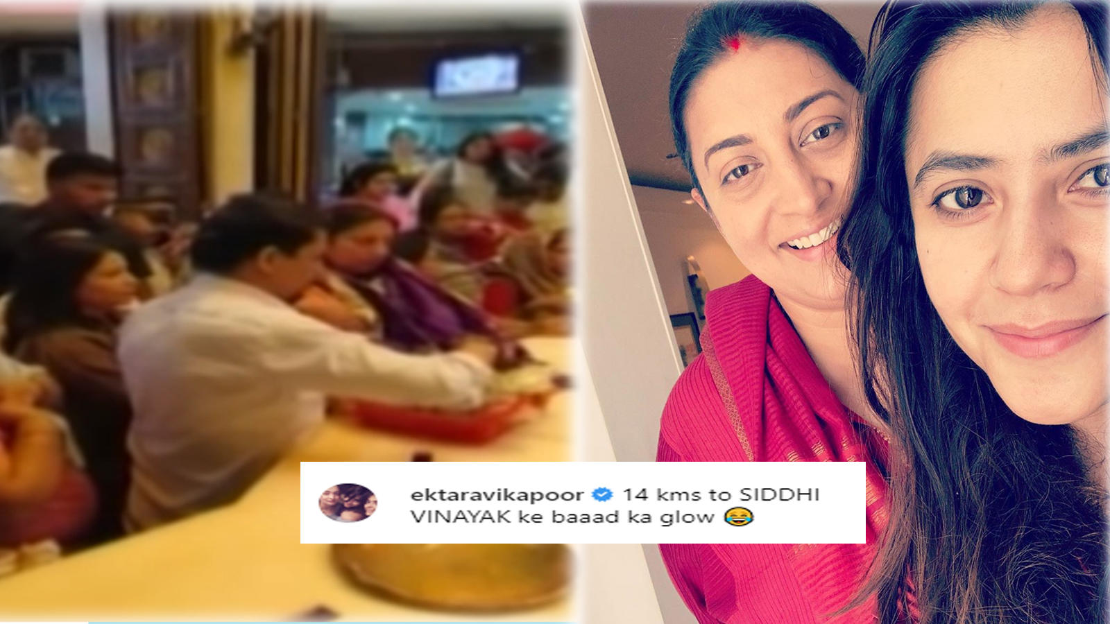   Ekta Kapoor greets the 14 km walk from Smriti Irani to Siddhivinayak Temple 