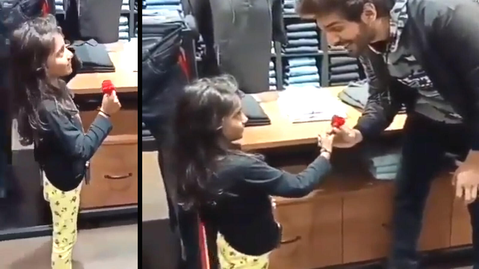 Kartik Aaryan gets rose from a young fan, flaunts it online