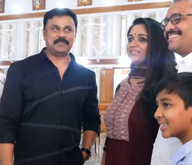 Kavya Madhavan and Dileep attend Kunchacko Boban's son's baptism ...